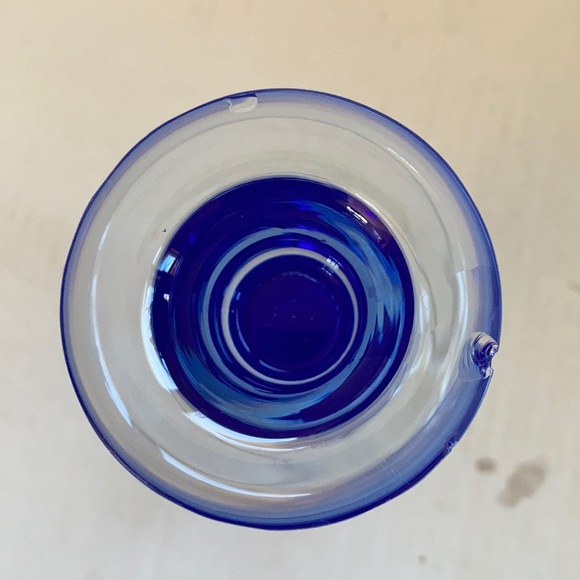 Bohemia Glass Czech blue candlestick - Picture 10 of 11